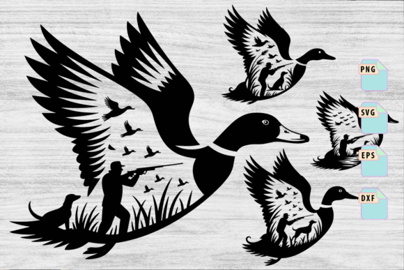 Download Duck Hunting Svg, Hunting Silhouette Set - Premium Resources