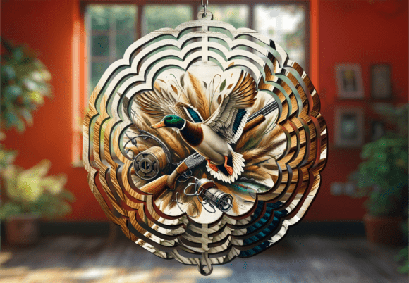 Download Flying Mallard Duck Hunting Wind Spinner - Hunting Collection