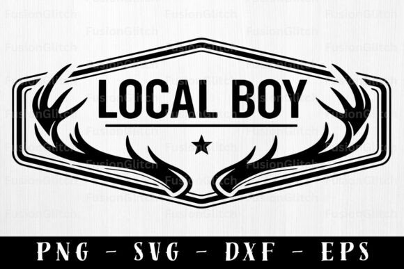 Download Local Boy Antlers Hunting Hat Patch SVG - Premium Bundle