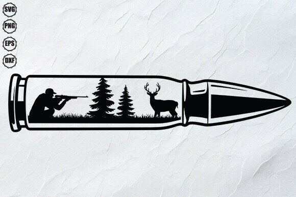 Download Hunting Bullet SVG Deer Hunter Cut File - Hunting Collection